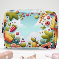 Fruits Sweet Papaya Orange Pattern Make Up Pouch (medium) by Ravend