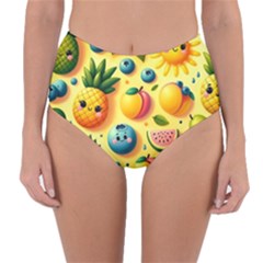 Fruits Fresh Sweet Pattern Reversible High-waist Bikini Bottoms by Ravend