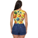 Fruits Fresh Sweet Pattern Women s Sleeveless Wrap Top View4