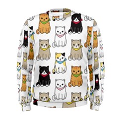 Cat Kitten Seamless Pattern Men s Sweatshirt by Grandong