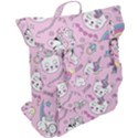 Beautiful Cute Animals Pattern Pink Buckle Up Backpack View2