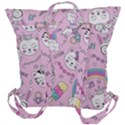 Beautiful Cute Animals Pattern Pink Buckle Up Backpack View3