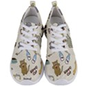 Cute Astronaut Cat With Star Galaxy Elements Seamless Pattern Men s Lightweight Sports Shoes View1