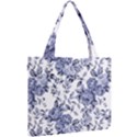 Blue Vintage Background Background With Flowers, Vintage Mini Tote Bag View2