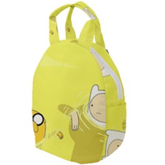 Adventure Time Jake The Dog Finn The Human Artwork Yellow Travel Backpack by Sarkoni