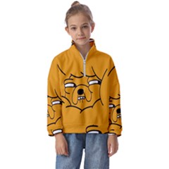 Adventure Time Jake The Dog Kids  Half Zip Hoodie by Sarkoni