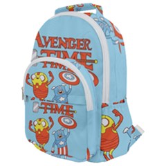 Adventure Time Avengers Age Of Ultron Rounded Multi Pocket Backpack by Sarkoni