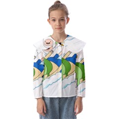 Adventure Time Finn And Jake Snow Kids  Peter Pan Collar Blouse by Sarkoni