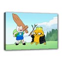 Adventure Time Finn And Jake Cartoon Network Parody Canvas 18  x 12  (Stretched) View1