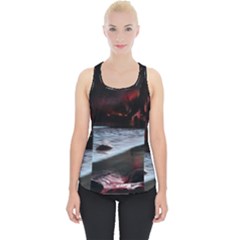 Artistic Creepy Dark Evil Fantasy Halloween Horror Psychedelic Scary Spooky Piece Up Tank Top by Sarkoni