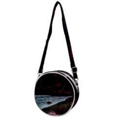 Artistic Creepy Dark Evil Fantasy Halloween Horror Psychedelic Scary Spooky Crossbody Circle Bag by Sarkoni