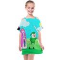 Adventure Time The Legend Of Zelda Parody Kids  One Piece Chiffon Dress View1