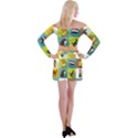 Egypt Travel Items Icons Set Flat Style Off Shoulder Top with Mini Skirt Set View2
