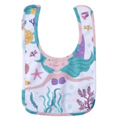 Set Cute Mermaid Seaweeds Marine In Habitants Baby Bib by Bedest