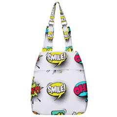 Set Colorful Comic Speech Bubbles Center Zip Backpack by Hannah976