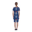 Santa Clauses Wallpaper Classic Short Sleeve Midi Dress View2