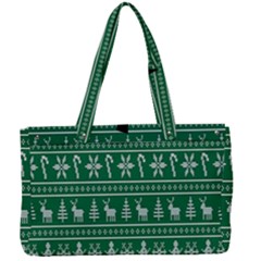 Wallpaper Ugly Sweater Backgrounds Christmas Canvas Work Bag by artworkshop