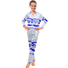 Unidentified Flying Object Ufo Alien We Are Coming Kids  Satin Long Sleeve Pajamas Set by Sarkoni