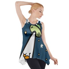 Ufo Alien Unidentified Flying Object Side Drop Tank Tunic by Sarkoni