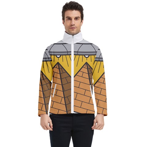 Unidentified Flying Object Ufo Under The Pyramid Men s Bomber Jacket by Sarkoni