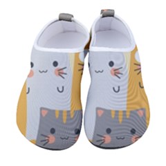 Seamless Pattern Cute Cat Cartoons Kids  Sock-style Water Shoes by Bedest