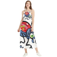 Bug Black Insect Animal Boho Sleeveless Summer Dress by Sarkoni