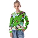 Parrot Hat Cartoon Captain Kids  Long Sleeve T-Shirt with Frill  View1