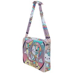 Boy Astronaut Cotton Candy Cross Body Office Bag by Bedest