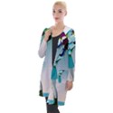 Astronaut Cat Retro Cute Alien Hooded Pocket Cardigan View1