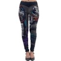 Illustration Astronaut Cosmonaut Paying Skateboard Sport Space With Astronaut Suit Lightweight Velour Leggings View1