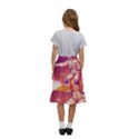 Astronaut Spacesuit Standing Surfboard Surfing Milky Way Stars Kids  Ruffle Flared Wrap Midi Skirt View4