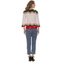 Merry Christmas Happy New Year Cut Out Wide Sleeve Top View4