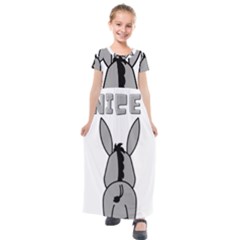 Donkey Ass Funny Nice Cute Floppy Kids  Short Sleeve Maxi Dress by Sarkoni