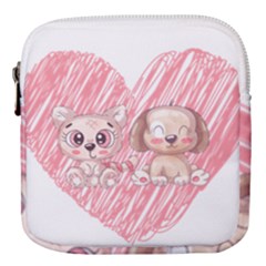 Paw Dog Pet Puppy Canine Cute Mini Square Pouch by Sarkoni