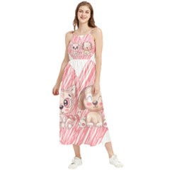 Cat Kitten Feline Pet Animal Cute Boho Sleeveless Summer Dress by Sarkoni