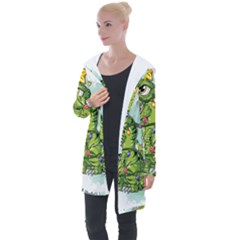 Dinosaur T-rex Dino Tyrannasaurus Longline Hooded Cardigan by Sarkoni