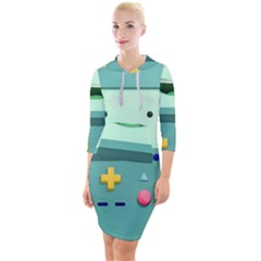 Bmo Adventure Time Quarter Sleeve Hood Bodycon Dress by Bedest