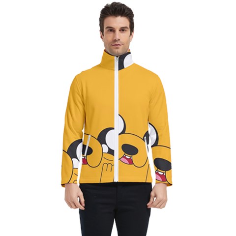 Adventure Time Cartoon Face Funny Happy Toon Men s Bomber Jacket by Bedest