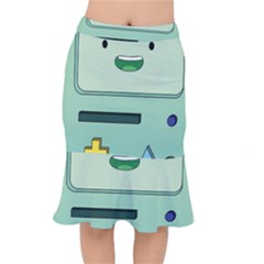 Adventure Time Bmo Beemo Green Short Mermaid Skirt by Bedest