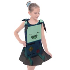 Bmo In Space  Adventure Time Beemo Cute Gameboy Kids  Tie Up Tunic Dress by Bedest