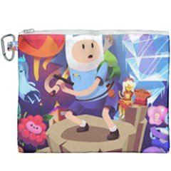 Cartoon Adventure Time Finn Princess Bubblegum Lumpy Space Canvas Cosmetic Bag (xxxl) by Bedest