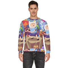 Cartoon Adventure Time Finn Princess Bubblegum Lumpy Space Men s Fleece Sweatshirt by Bedest