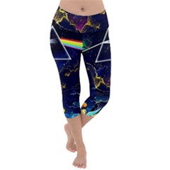 Trippy Kit Rick And Morty Galaxy Pink Floyd Lightweight Velour Capri Yoga Leggings by Bedest