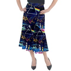 Trippy Kit Rick And Morty Galaxy Pink Floyd Midi Mermaid Skirt by Bedest