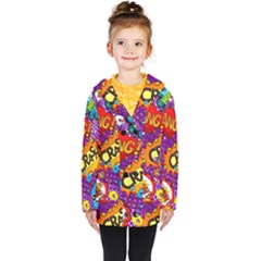 Crash Bang Adventure Time Art Boom Graffiti Kids  Double Breasted Button Coat by Bedest