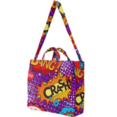 Crash Bang Adventure Time Art Boom Graffiti Square Shoulder Tote Bag by Bedest