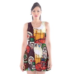 Graffiti Go Art Scoop Neck Skater Dress by Bedest