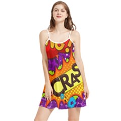 Crash Bang Adventure Time Art Boom Graffiti Summer Frill Dress by Bedest