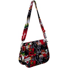 Graffiti Tatoo Skate Art Boom Saddle Handbag by Bedest