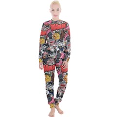 Stickerbomb Crazy Graffiti Graphite Monster Women s Lounge Set by Bedest